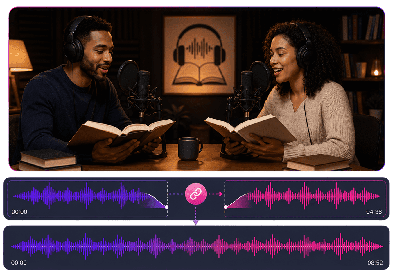 Combine Voice Recordings and Podcast Sections