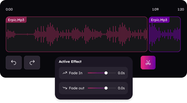 Seamless Audio Transitions with Fade In & Fade Out for a Polished Sound