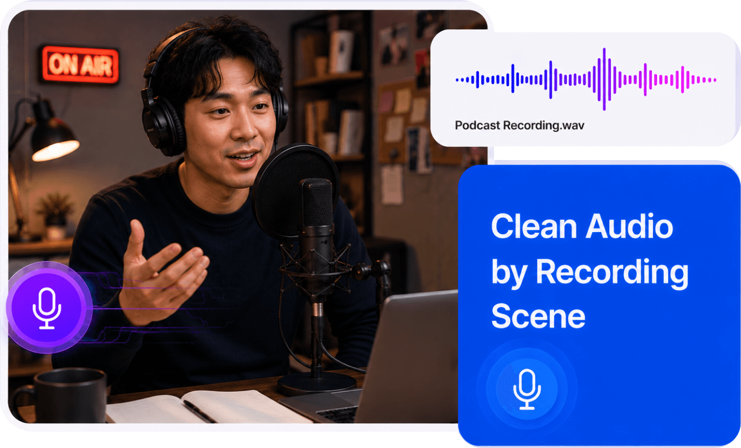 Clean Audio by Recording Scene