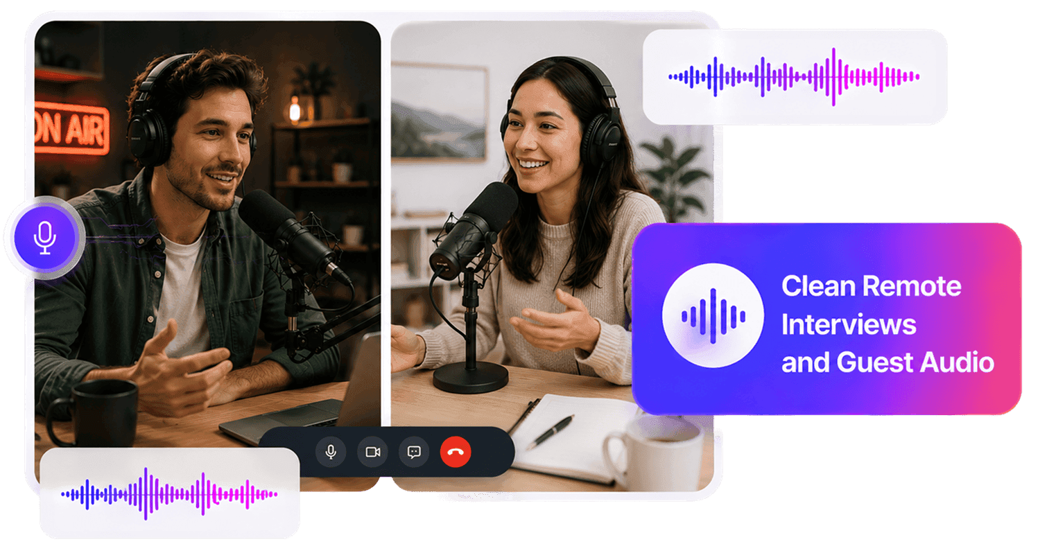 Clean Remote Interviews and Guest Audio