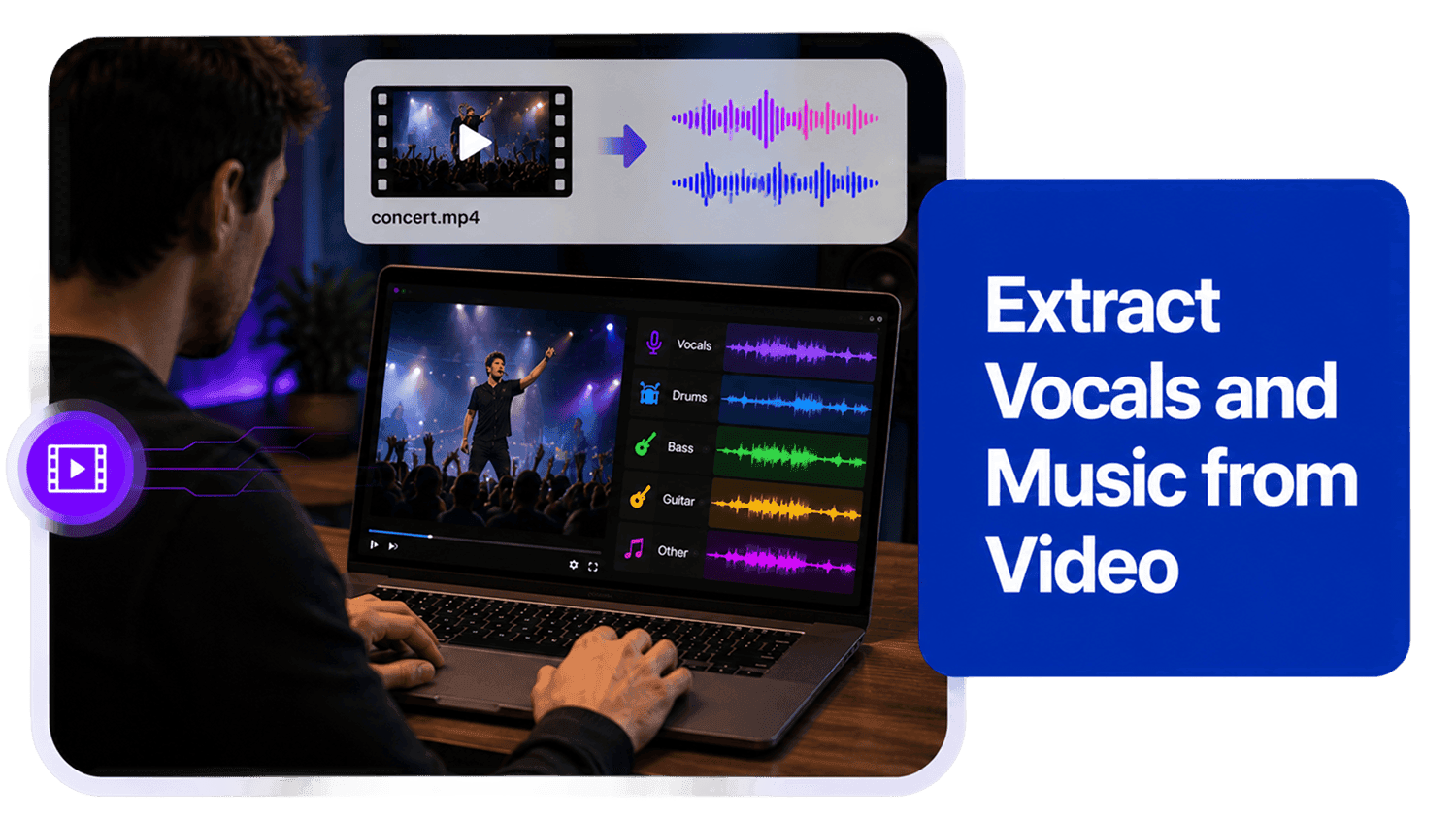 Extract Audio Stems from Video Files