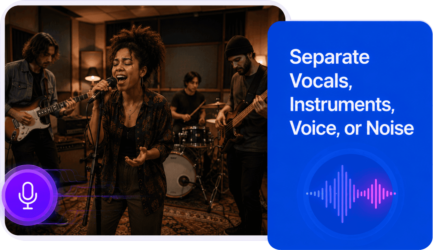 Separate Vocals, Instruments, Voice, or Noise